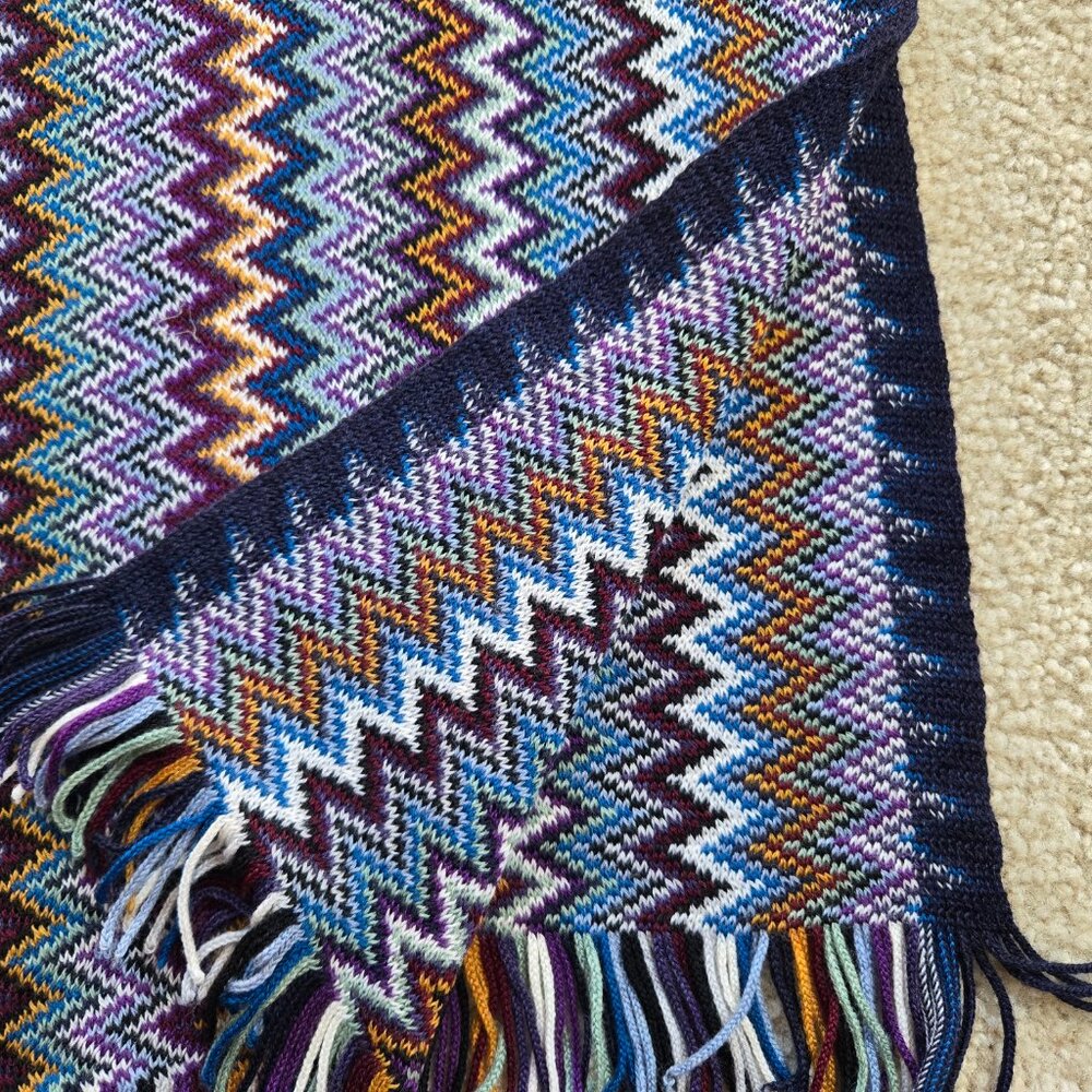 Missoni Zig Zag Scarf wool blend - Picture 3 of 7